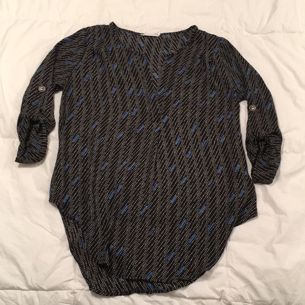 Fancy 3/4 Sleeve Top w/ v neck
